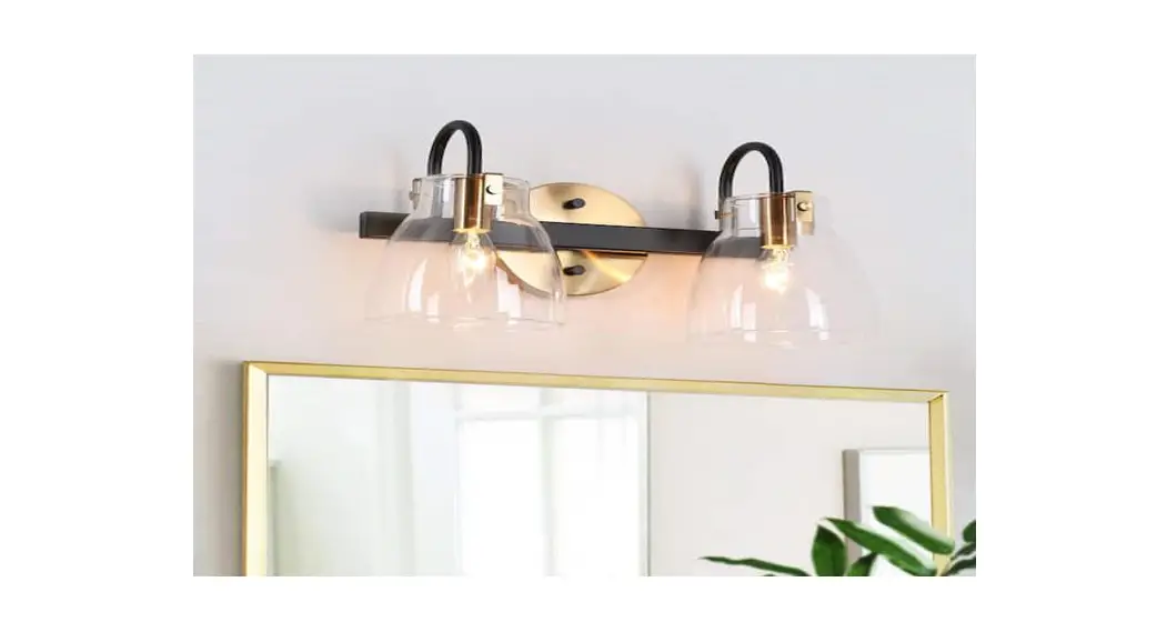 Uolfin A04551 13-inch 2-light Matte Black With Seeded Bell Glass Modern-contemporary Vanity Light Installation Guide