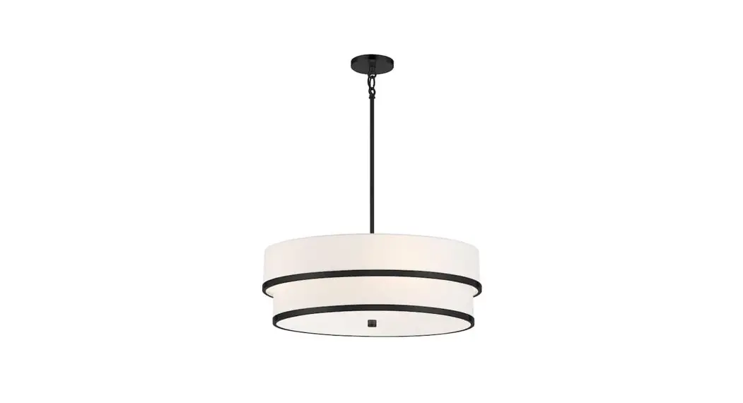 Minka Lavery 2449-66a Cascade 4-light Coal Oval Pendant Light With White Linen Shades Instruction Manual