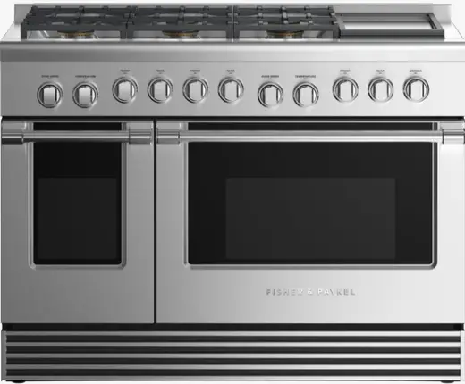FISHER   PAYKEL RGV2-486GD-L_N Gas Range 48 Inch 6 Burners with Griddle