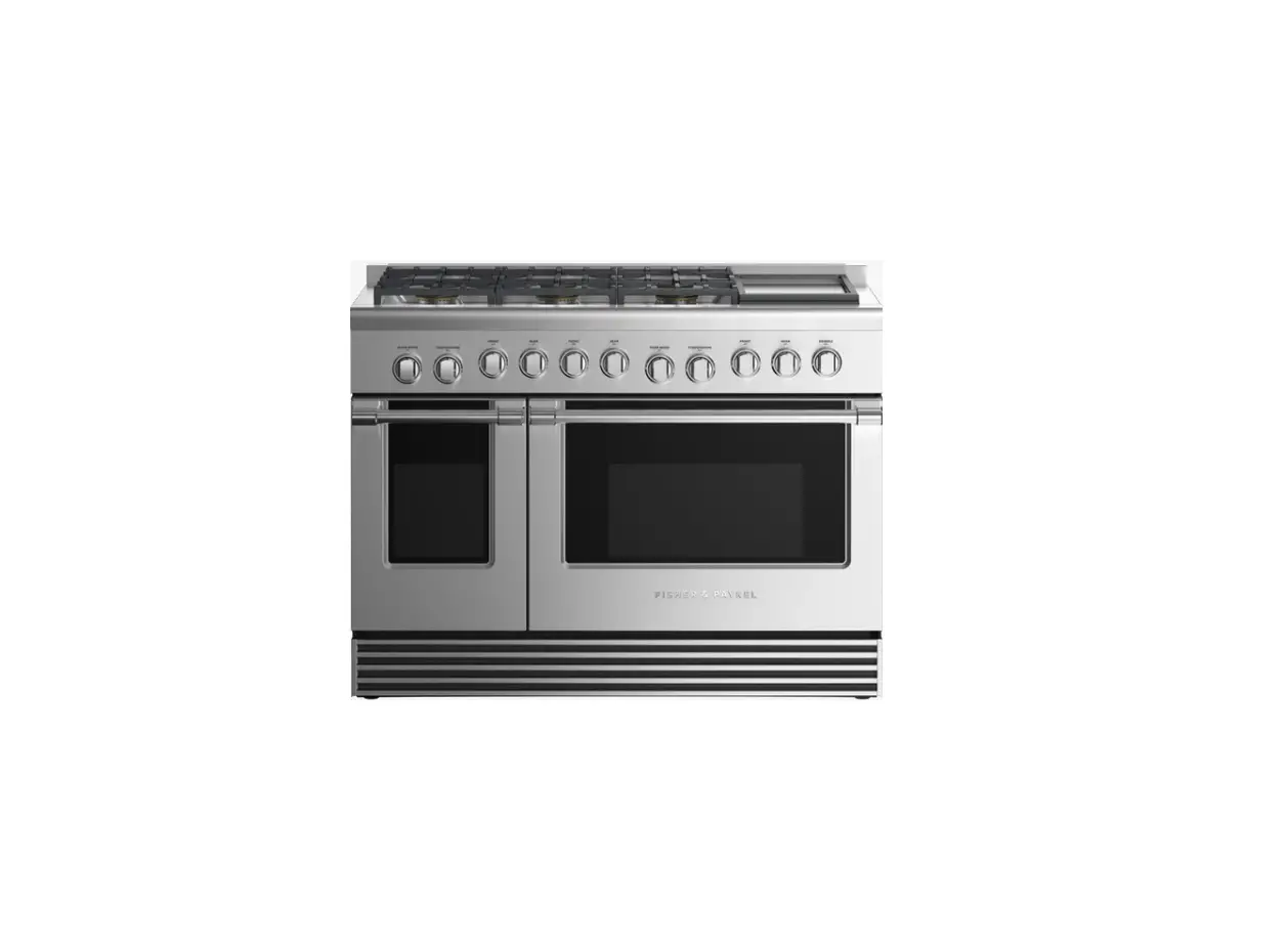 Fisher Paykel Rgv2-486gd-l_n Gas Range 48 Inch 6 Burners With Griddle User Guide