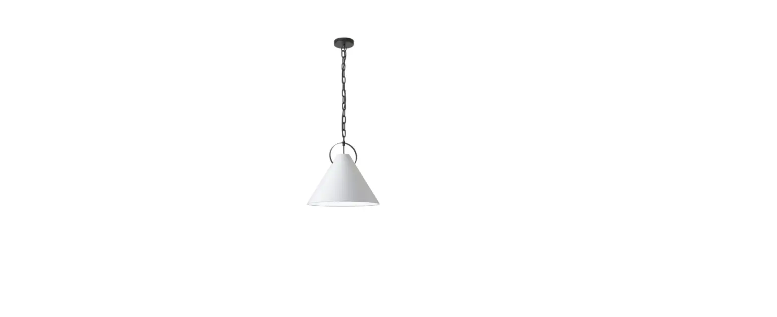 Dainolite Pcn-161p Princeton White Modern-contemporary Cone Pendant Light Installation Guide