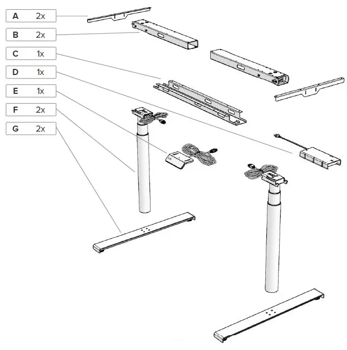 ekomia Levi Electric Height Adjustable Desk-1