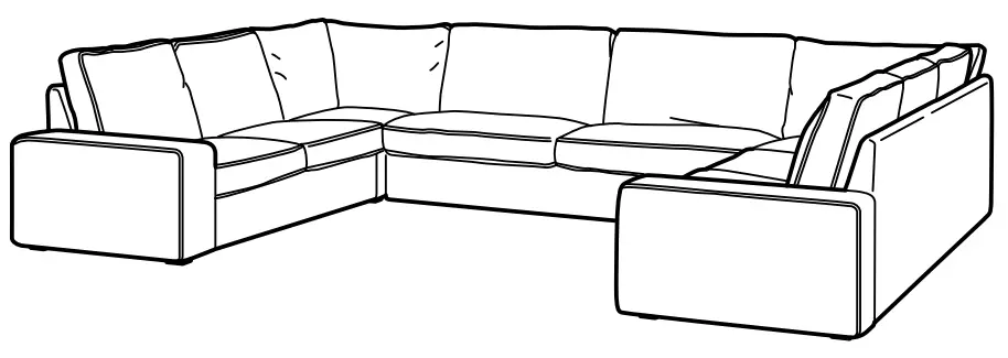 IKEA 394.405.93 KIVIK Sofa - 6-seat