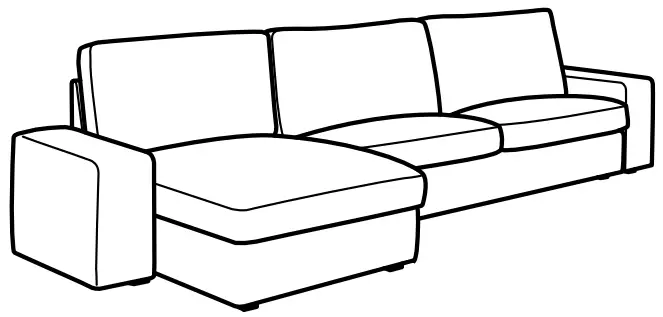 IKEA 394.405.93 KIVIK Sofa - Sofa with chaise