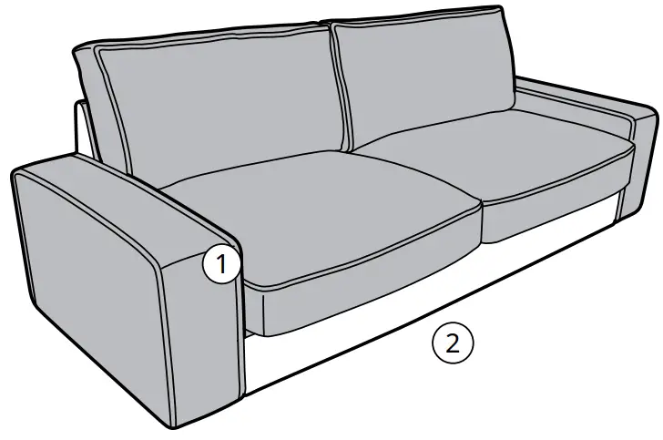IKEA 394.405.93 KIVIK Sofa - coated fabric