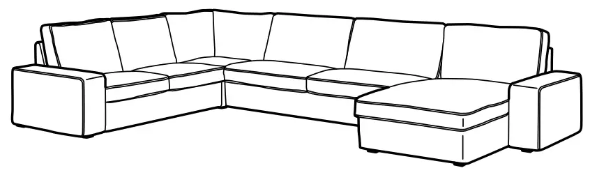 IKEA 394.405.93 KIVIK Sofa - corner with chaise