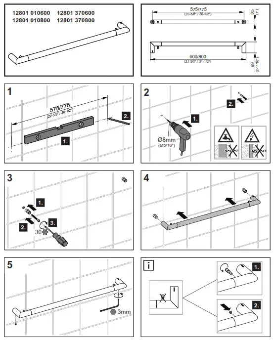 KEUCO Reva 12801 010600 Towel Holder