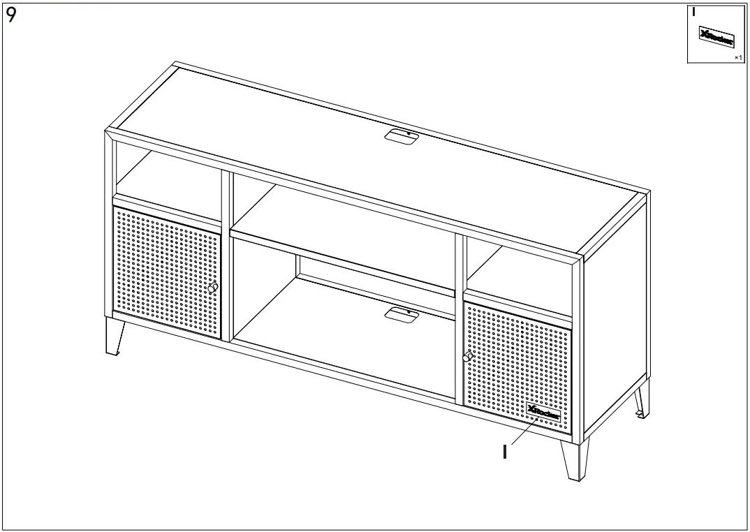 XRocker Mesh-Tek Gaming TV Unit - FIG 8
