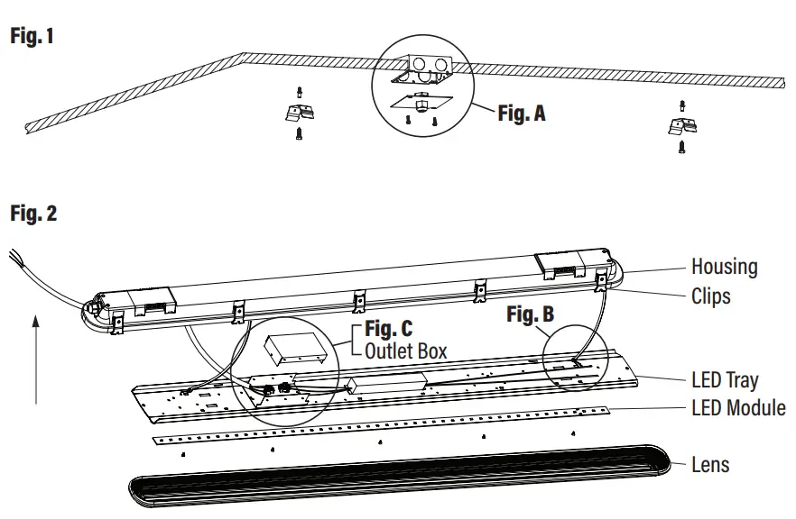 SUNCO LIGHTING LED Spec-Select Vapor Tight - fig 1