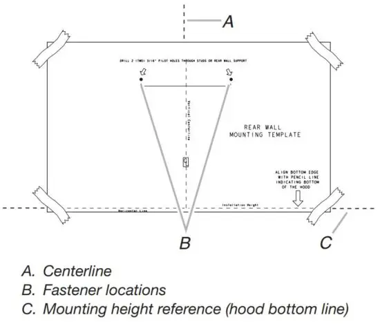 FIG 9 Range Hood Mounting Screws Installation