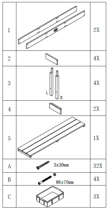 axi Activities Table with 3 Bins Natural Brown Bleu 1