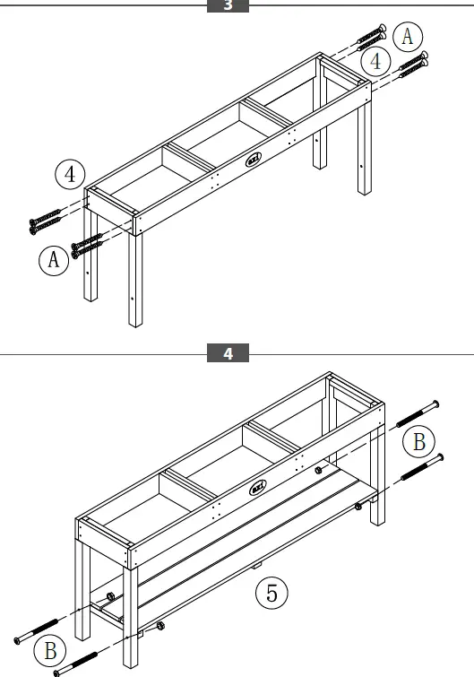 axi Activities Table with 3 Bins Natural Brown Bleu 3