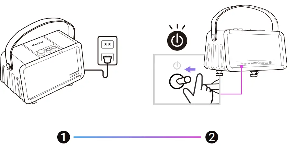 NOMVDIC-X300-Smart-Portable-Speaker-and-Projector-fig-2