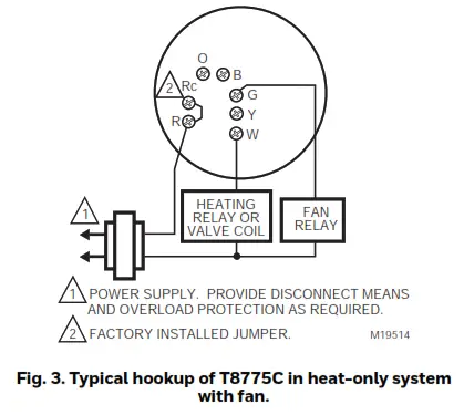 Honeywell T8775AC Digital Round Non-Programmable Thermostat-3.