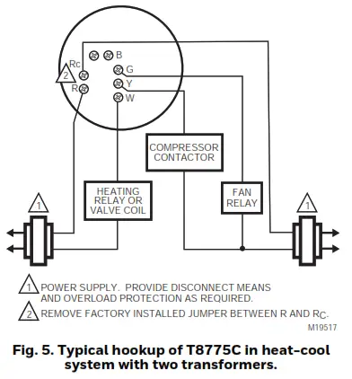 Honeywell T8775AC Digital Round Non-Programmable Thermostat-5