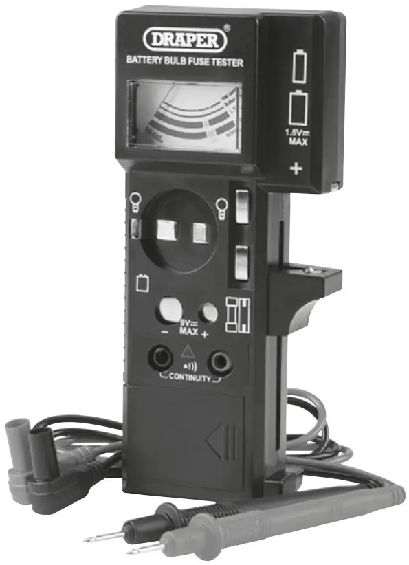 DRAPER 90478 Battery Bulb Fuse and Continuity Tester