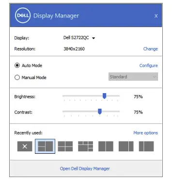 Quick Settings dialog box