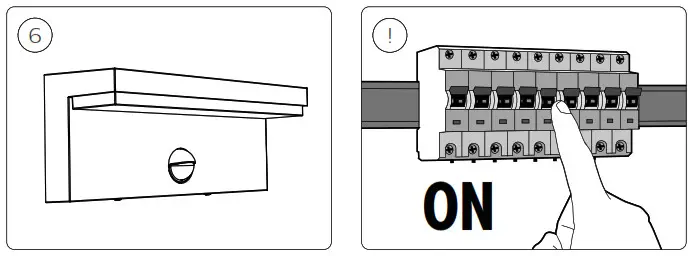 PHILIPS Bustan Wall Lantern with Motion Sensor Bulb -on