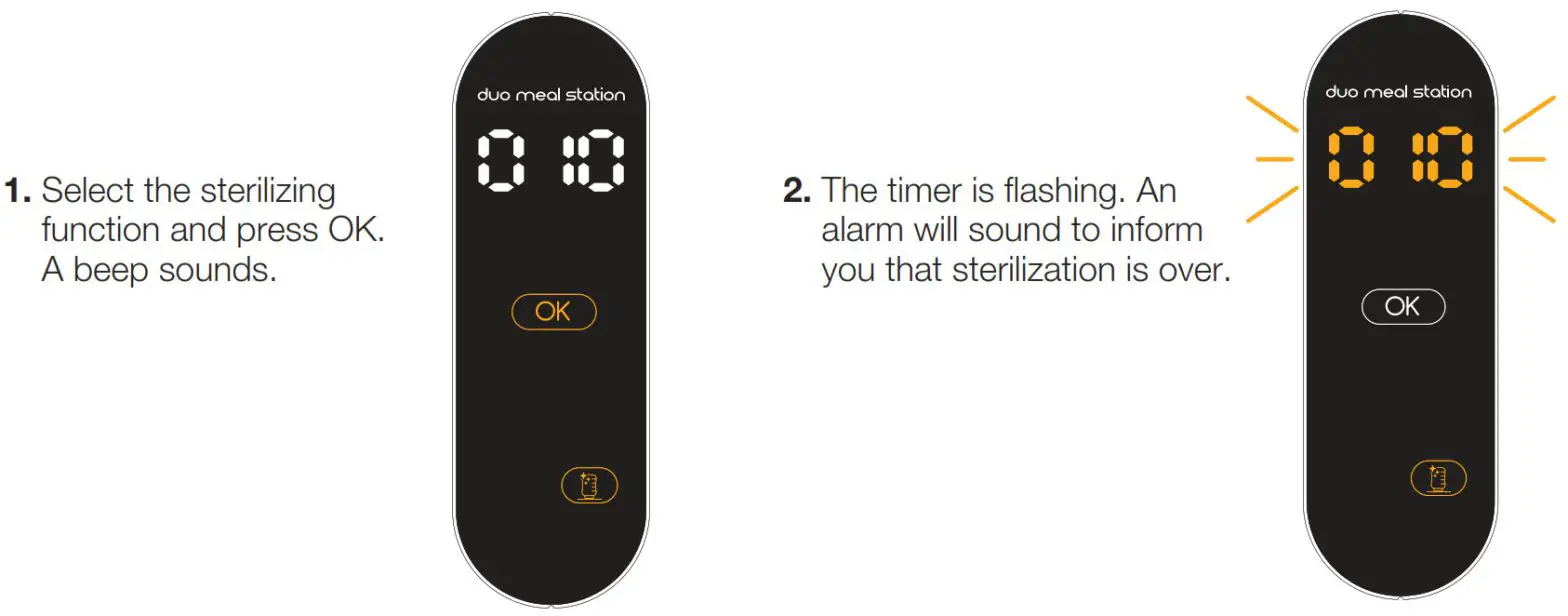 babymoov A001125 Dual Meal Station --Select the sterilizing