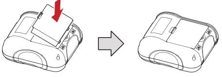 Star SM-T300, SM-T301, SMT302 Mobile Printer - Reverse the order to remove the battery pack