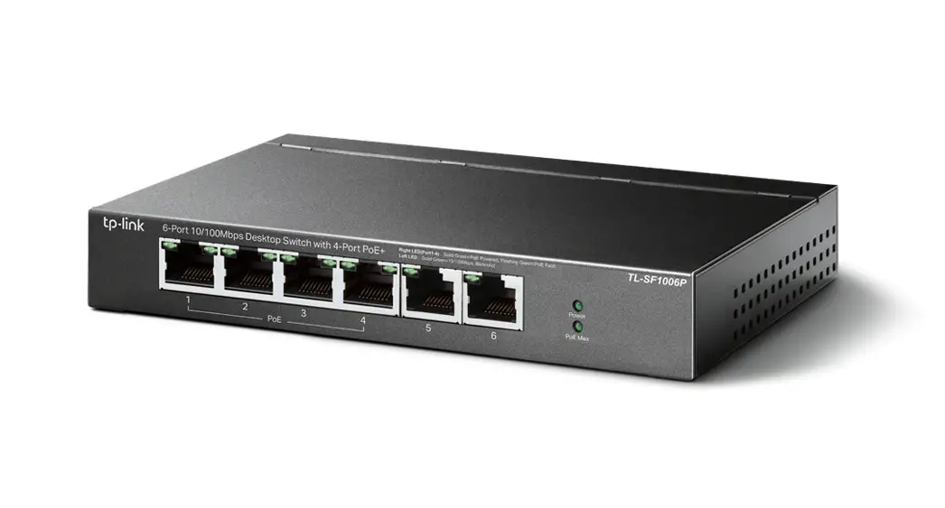 Tp-link 6-port 10/100mbps Unmanaged Desktop Switch With 4 Poe Ports User Manual