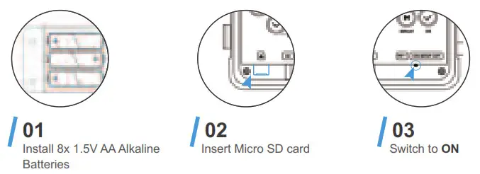 JOH501 Wi-Fi Trail Camera - Inserting SD Card