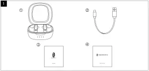 TAOTRONICS True Wireless Stereo Earbuds TT BH088 - PACKAGE CONTENTS