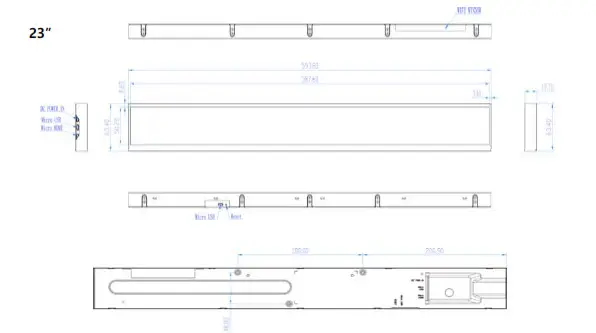 SOLUM WA23FO012W0 IT LCD Stripe Display- Product size