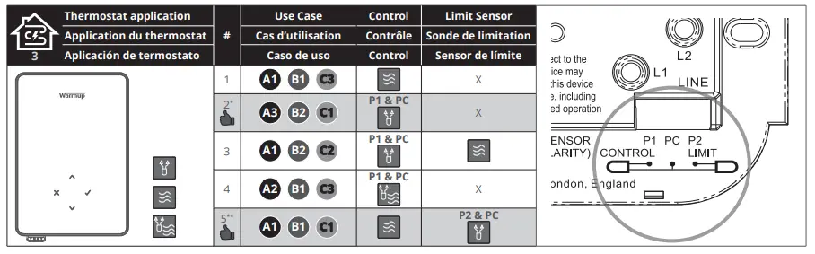 Warmup RSWNA Programmable WIFI Thermostat with without GFCI - fig 1