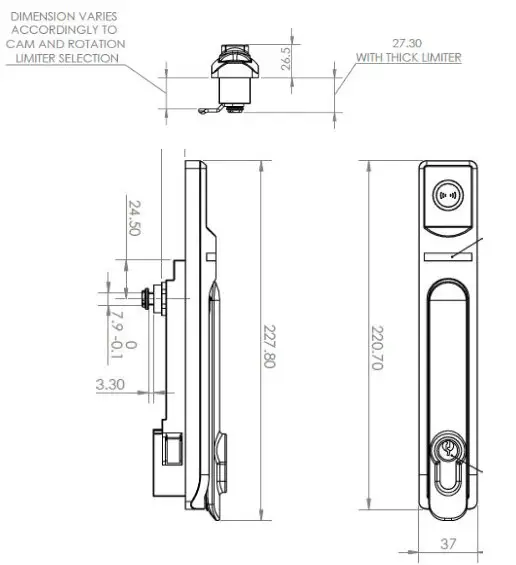 Logical Infrastructure LIHS1002 Intelligent Electronic Swing Handle- 2