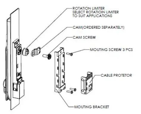 Logical Infrastructure LIHS1002 Intelligent Electronic Swing Handle- 3 screws
