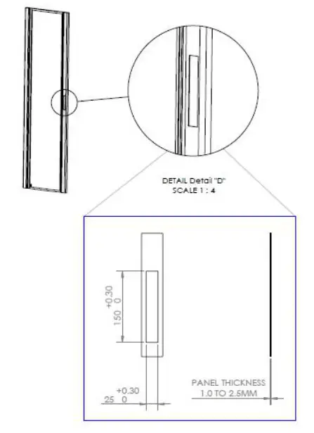 Logical Infrastructure LIHS1002 Intelligent Electronic Swing Handle- Installation