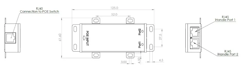 Logical Infrastructure LIHS1002 Intelligent Electronic Swing Handle- POE bridge