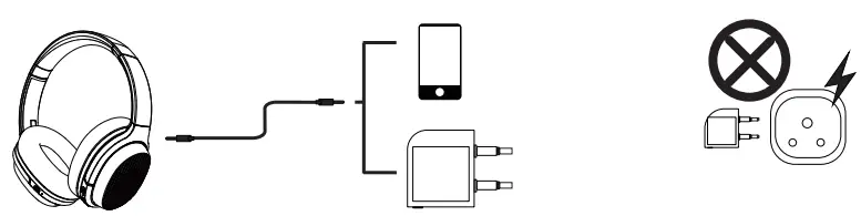 EKSA E5 Active Noise Cancelling Wireless Headphones - plane