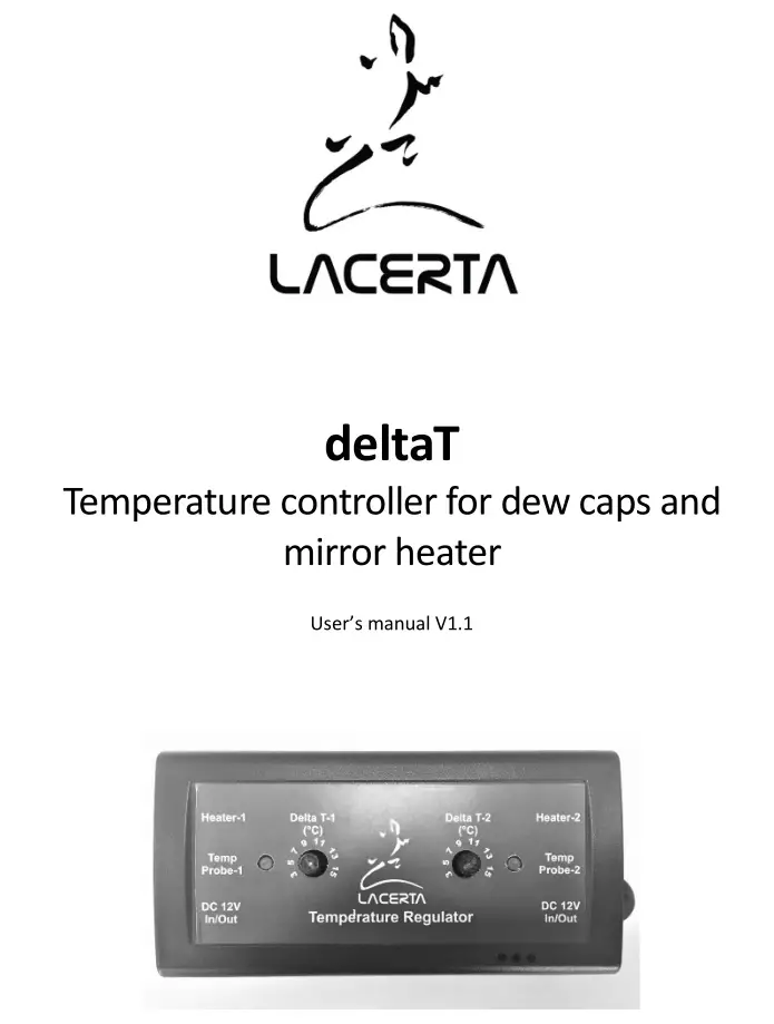 LACERTA Temperature controller for dew caps and mirror heater User Manual