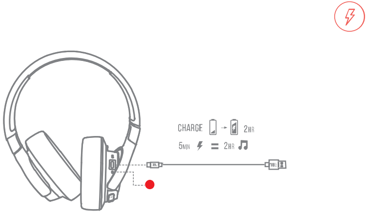 ANATEL TUNE710BT Bluetooth Headset - Charging