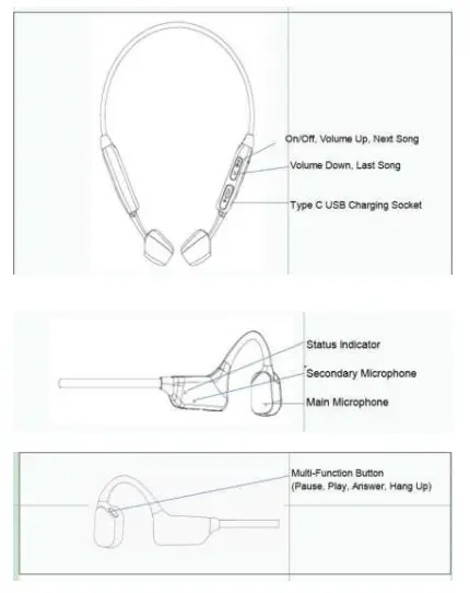 MAIRDI M100 Wireless Bone Conduction Headphone 1