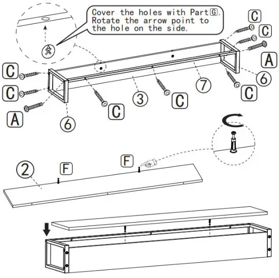 TERAVES CD Ass01 47 Office Computer Desk with 5 Tier Storage Shelves - Installation 1