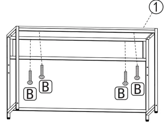 TERAVES CD Ass01 47 Office Computer Desk with 5 Tier Storage Shelves - Installation 5