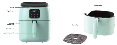 DASH DCAF260 Digital Tasti-Crisp Air Fryer 1
