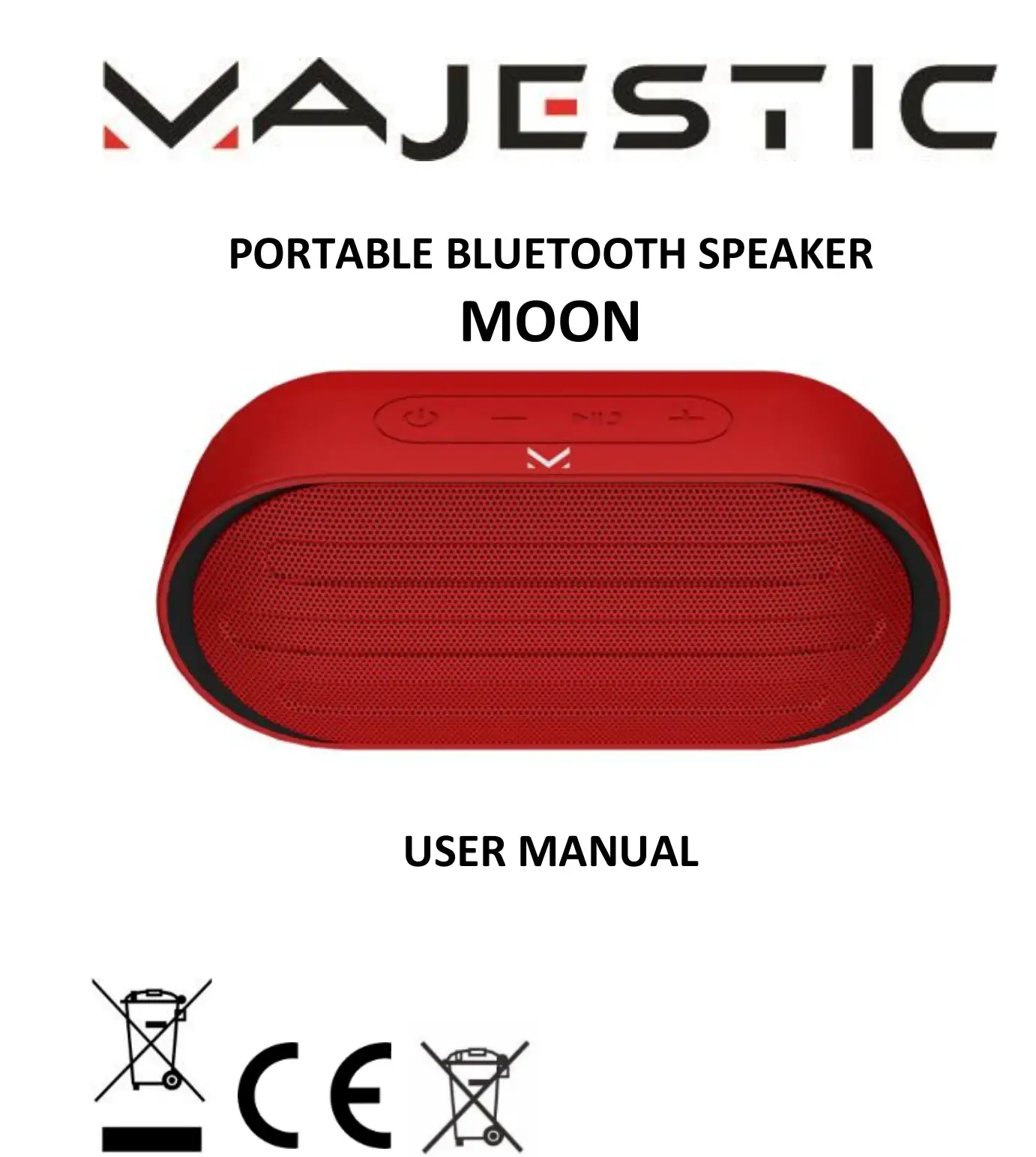 MAJESTIC 129357 Moon Portable Bluetooth Speaker User Manual