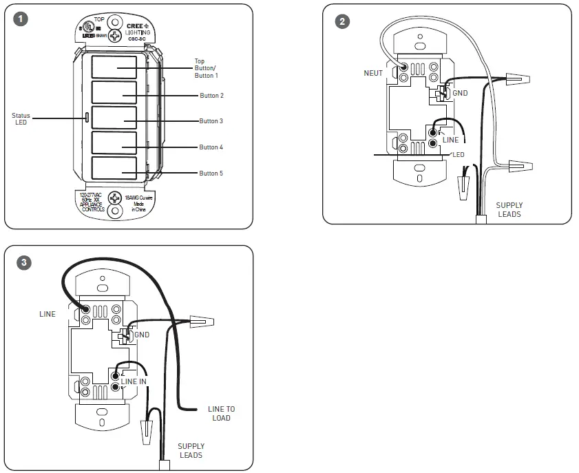 CREE LIGHTING V10 Wireless Scene Controller-2
