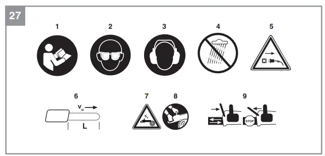 Einhell GH-EC 2040 Electric Chainsaw 2000 W Blade Length 406 Instruction Manual - Fig. 27