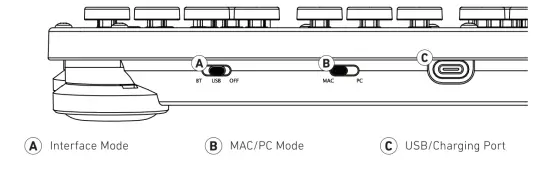 AZIO MK RETRO BT LXX Wireless Keyboard - fig4