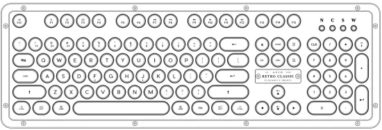 AZIO MK RETRO BT LXX Wireless Keyboard - fig6