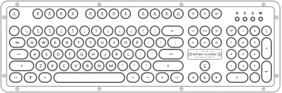 AZIO MK RETRO BT LXX Wireless Keyboard - fig7
