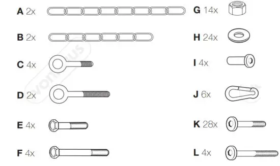 VonHaus 2500340 2 Seater Wooden Swing Seat - figure 1