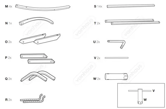 VonHaus 2500340 2 Seater Wooden Swing Seat - figure 2