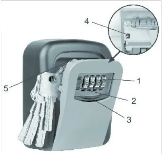 nor tec 80060 Key Box with Code - Key Box