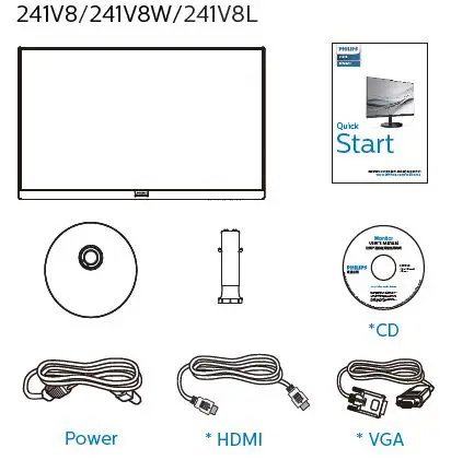 PHILIPS-241V8 V-Line-LCD-Monitor-fig-1